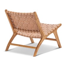 Casey Woven Cowhide Leather Lounge Chair